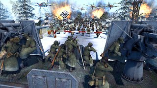 Can German MEGA-FORTRESS Hold 7,500 RUSSIAN CHARGE!? - Men of War: WW2 Mod