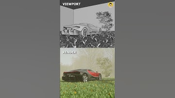Bugatti Viewport Vs Render | #blender3d #bugatti #cars #camera #render #shorts #artofabhi