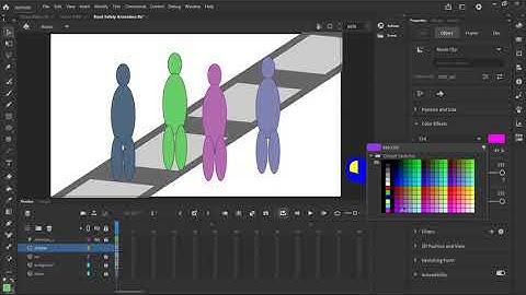 Adobe Animate #12 - Road Safety Animation Part 4b - Bone Tool Animation