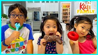 diy chocolate challenge with donut and remote control edible candy