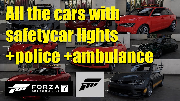 All the cars with Safetycar lights +Policecar +Ambulance Forza 7