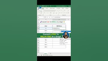 Did You Know? This EASY Trick Converts Liters to mL in Excel! 😮 Excel Tutoring #shorts