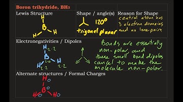 Lewis Structure: BH3 plus dipoles, shape, angles and formal charge