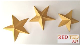 3D Paper Star Bowl - Easy Origami - Red Ted Art - Kids Crafts