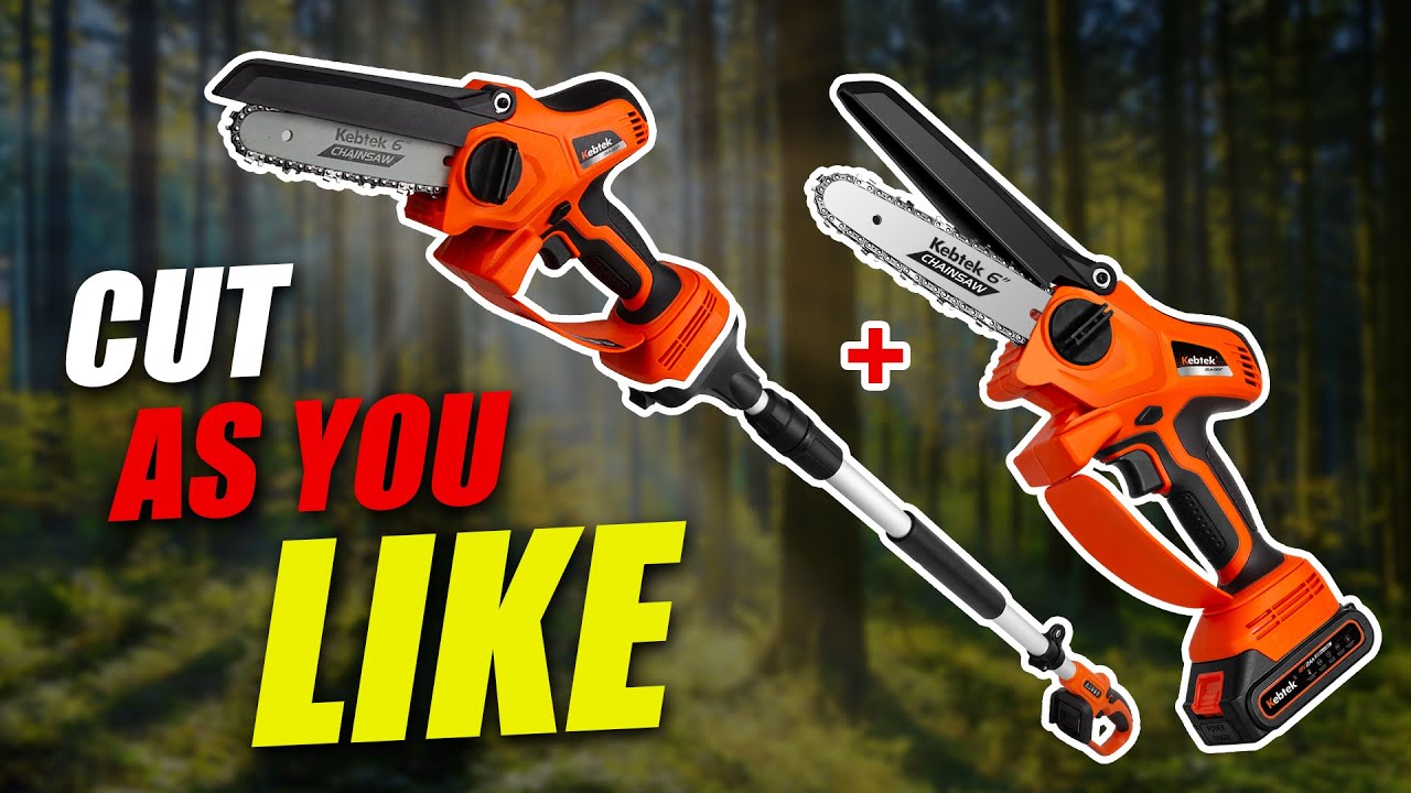 Kebtek 2In1 Battery Chainsaw and Pole Saw DLA0017 YouTube