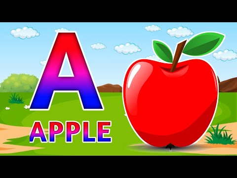 Phonics Song 2 with TWO Words in 3D - A For Apple🍎🍏- ABC Alphabet Songs with Sounds for Children's