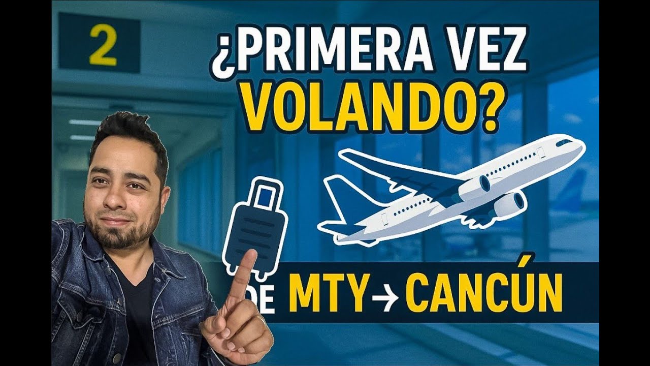 Guía nivel principiante - COMO ABORDAR un avión - Nuestro vuelo de Monterrey a Cancún 2025