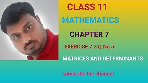 Class 11 Maths Matrices and Determinants Exercise 7.3 Q.No.5