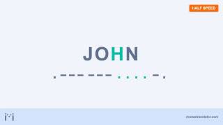 John in Morse code