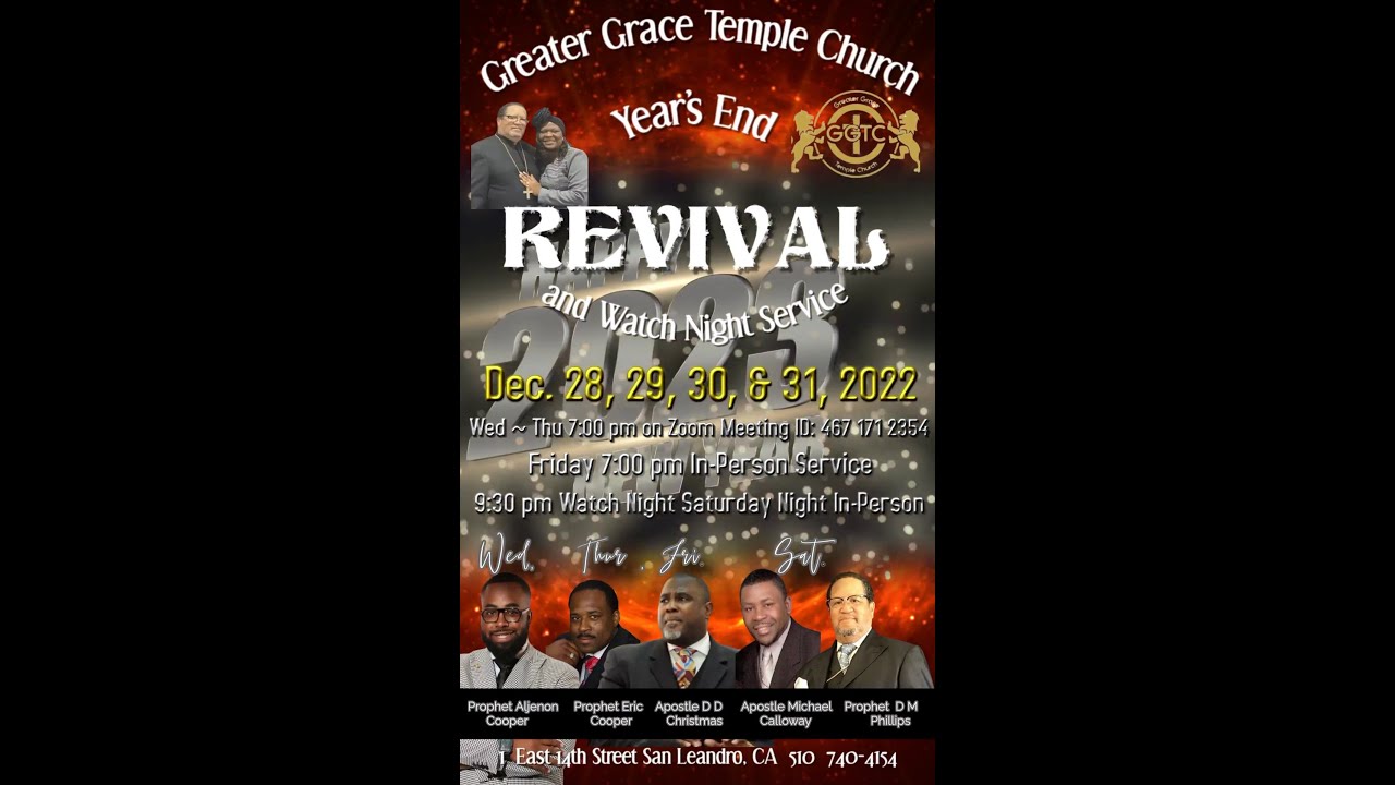 Greater Grace Temple Church Year End Wednesday Night Revival - YouTube