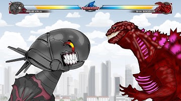Bomb Kaiju vs Shin Godzilla with Healthbars | YaoKit Animations