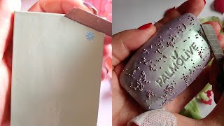 Soap Carving ASMR Relaxing Sounds no talking Satisfying ASMR Video #carvingsoap #softsoapcutting