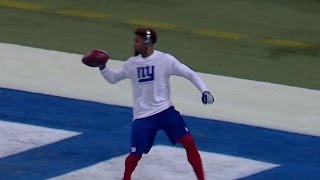 Celebrity Odell Beckham makes spectacular catches...to WARM UP Profile