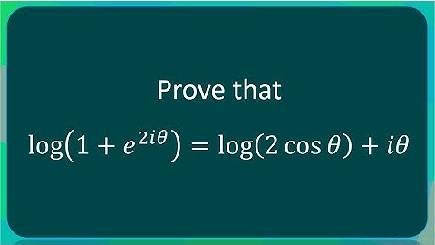 Logarithm Of Complex Number | Example 14 | Crash Course | MU | M1