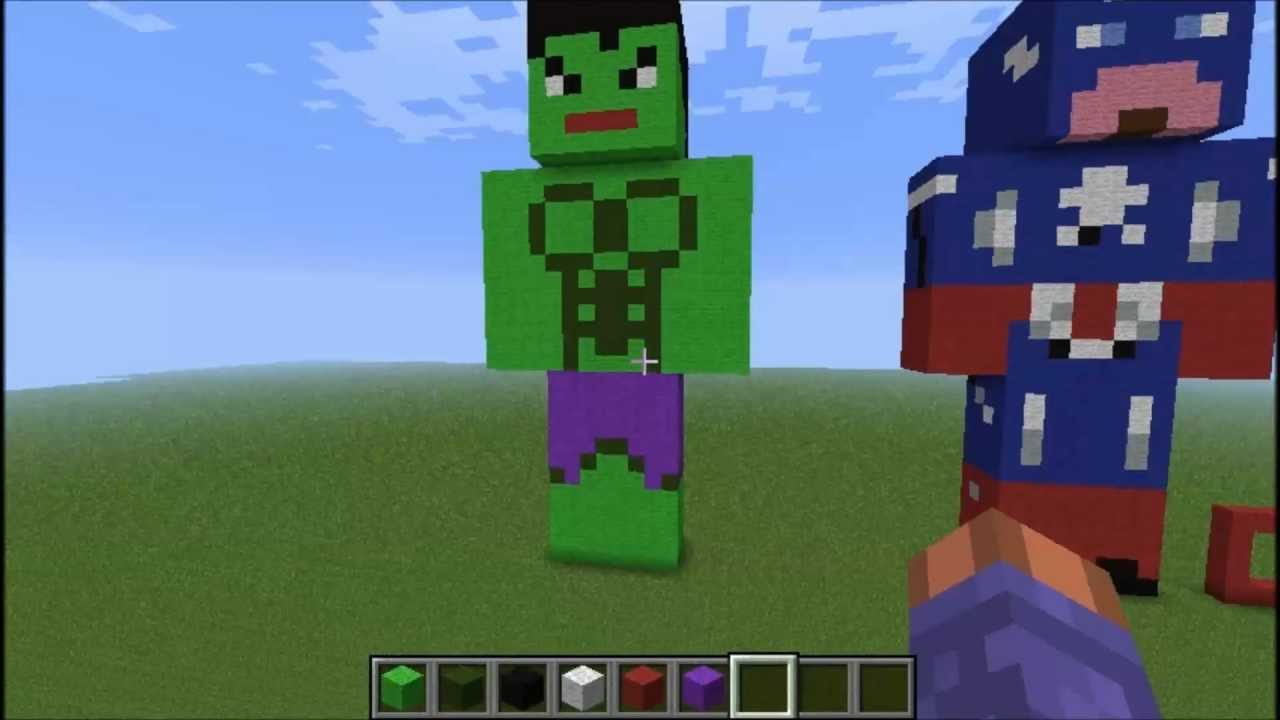 Minecraft Character Build - HULK - YouTube