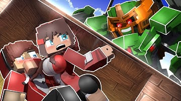 JJ and Mikey Shapeshift to TRANSFORMERS "Mikey Became Evil!?" PART 7 - Maizen Minecraft Animation