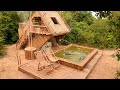 Build Craft Temple Bamboo Villa-House And Next Bamboo Swimming Pools