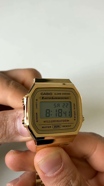 Casio Vintage Collection A120WEG-9AEF Gold Tone Bracelet Watch #casiovintage  #casio #watch - YouTube | Quarzuhren