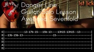 Danger Line Guitar Solo Lesson - Avenged Sevenfold (with tabs) chords