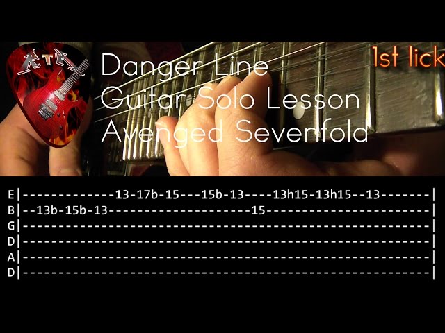 Danger Line Guitar Solo Lesson - Avenged Sevenfold (with tabs) class=