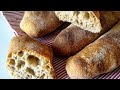 Ciabatte croccanti senza impasto - No Knead Bread