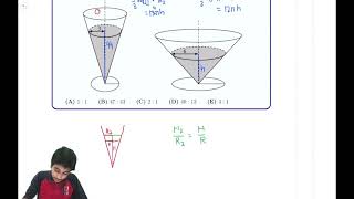 2021 AMC 10A #12 / 12A #10 (Using Similar Triangles, 3D Geometry - Cones)