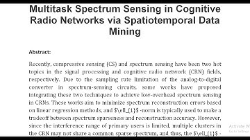 Multitask Spectrum Sensing in Cognitive Radio Networks via Spatiotemporal Data Mining