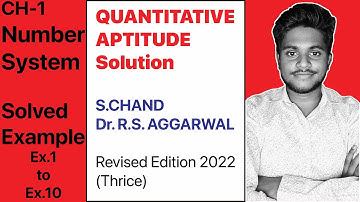 1.6 | Dr. R.S. Aggarwal Quantitative Aptitude SOLUTION | Chaper 1 Number System | Solved Example
