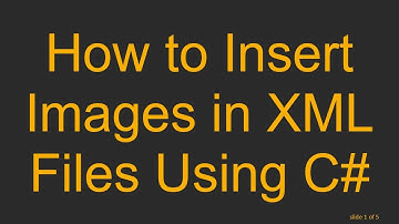 How to Insert Images in XML Files Using C#