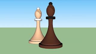 3D modeling with SketchUp. Creating chessboard and pieces. screenshot 5