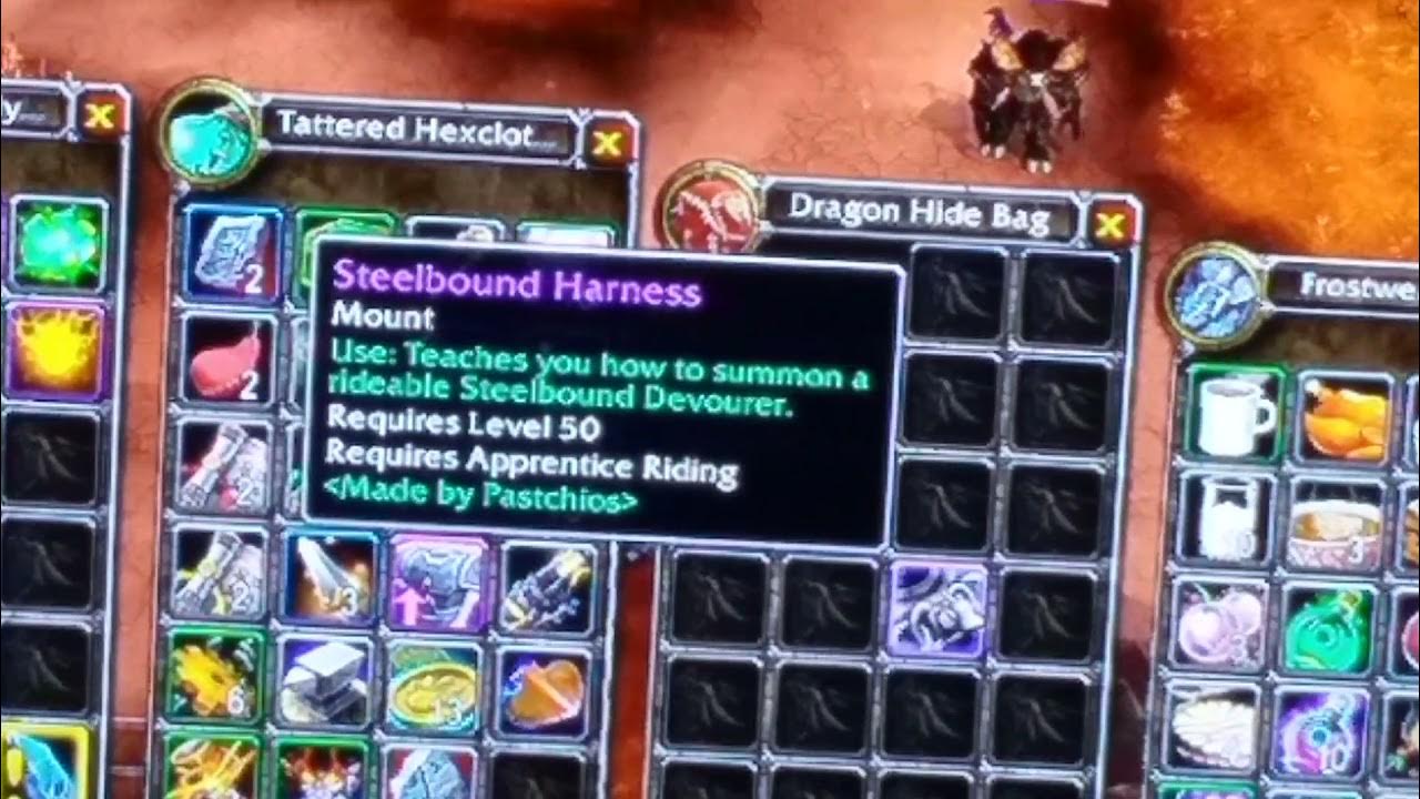 I got the steelbound harness!!!!!! (wow mount) YouTube
