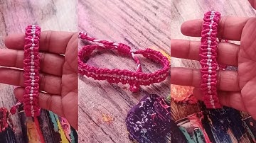 how to make bracelet at home || macrame bracelet tutorial || #bracelet #youtube #meenakshimalik