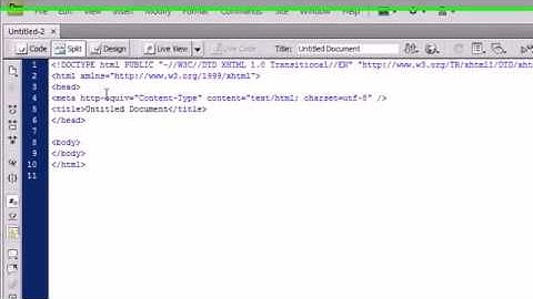 Dreamweaver CS4 Tutorial   2   Creating a New HTML File