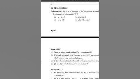 Lecture on Algebra msc1 SEM1 submodule