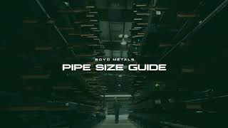 Boyd Metals' Pipe Size Guide