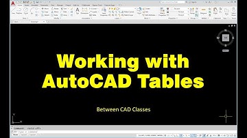 Working with AutoCAD Tables