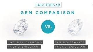 Natural Diamond GIA Certified v. FAB Moissanite by Fire & Brilliance