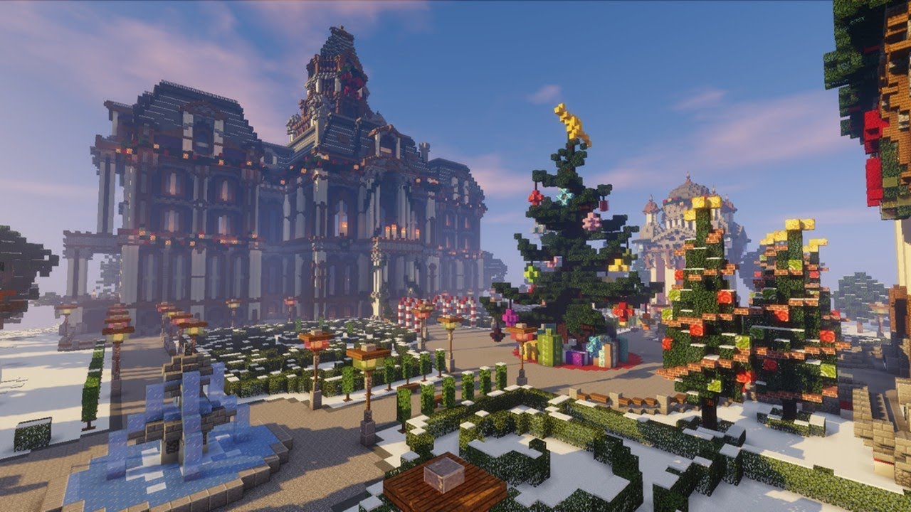 Christmas Mansion Transformation! Minecraft Timelapse YouTube