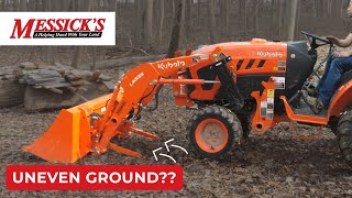 How to attach and remove a loader on uneven ground