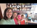 Large family free food haul  cleaning my pantry and putting away our groceries