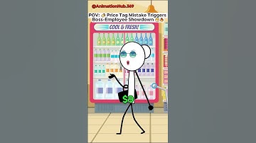 🏷️ Price Tag Mistake Triggers Boss-Employee Showdown 😤🔥 #short   #animation #manager #corporate