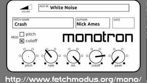 Korg Monomania Sound Contest Monotron Drum Kit