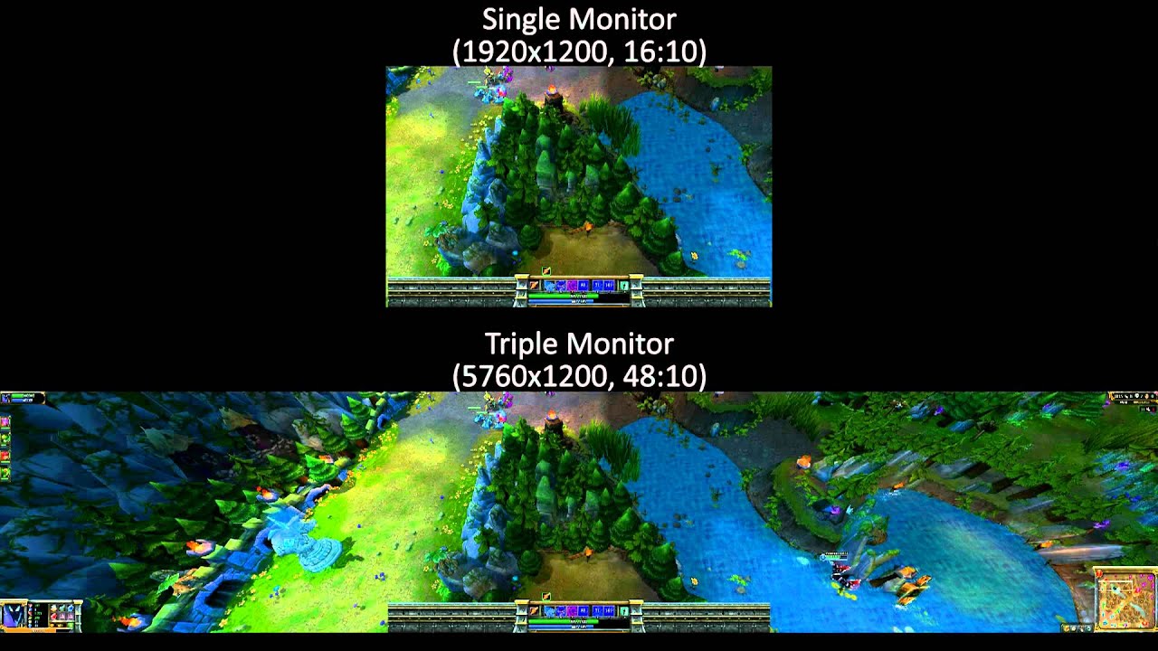 Single Vs Triple Monitor League Of Legends Part 13