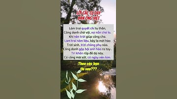 Lời các cụ dạy đàn ông Việt #danhngon #trietlysong#shortvideo