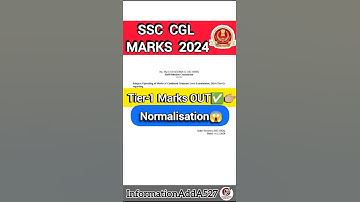 SSC CGL tier 1 marks 2024 | SSC CGL 2024 latest update| SSC CGL 2024 scam #shorts #ssccgl2024 #reels