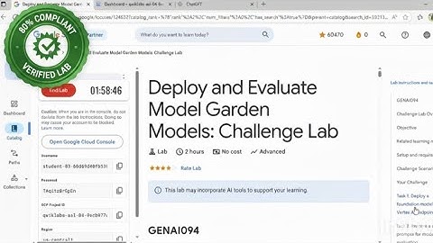 Deploy and Evaluate Model Garden Models | Google Cloud Challenge Lab Tutorial | GCP | GENAI094