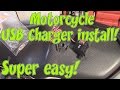 Installing Motorcycle USB Charger! Super easy!