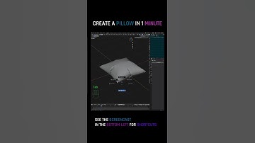 Blender basics tutorial -  Create a pillow in 1 minute with physics and cloth modifier. #blender3d