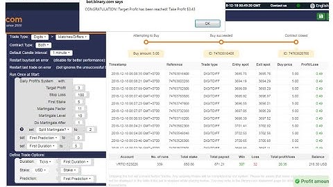 Highly profitable DIGIT Bot  l TRADING BINARY.COM | NO MARTINGALE + NO LOSS 💵💣