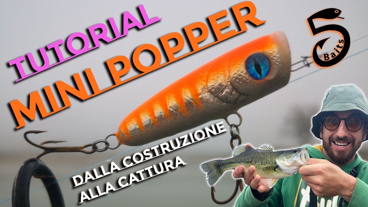Esca Legno Bianco Osso Esca Da Pesca In Legno 3 Pollici Hand-made - Bianco Ossa, Topwater, Per Acqua Dolce, Amo 1/0 Chopper Eb01